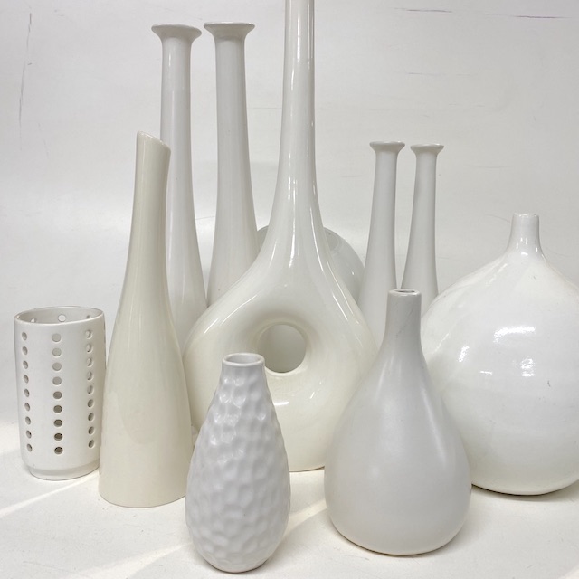 DECOR (BOTTLE, VASE), White Ceramic